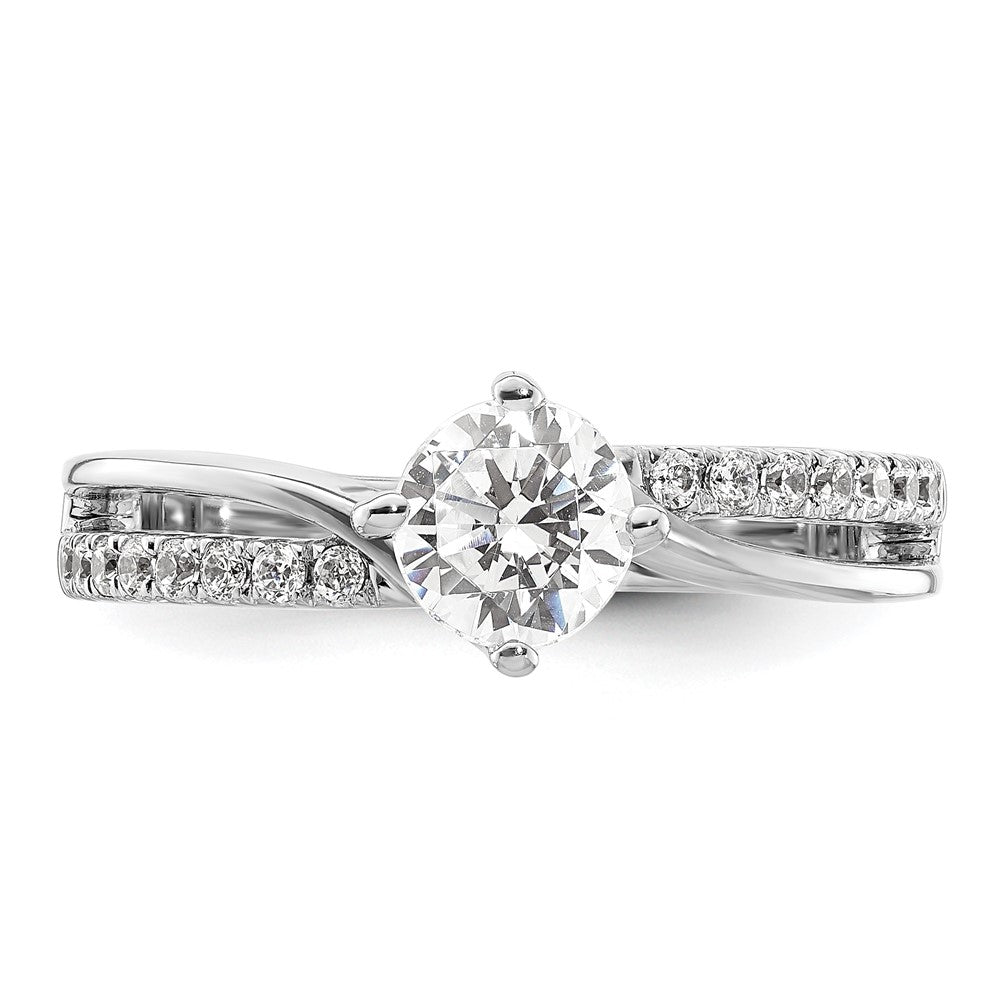 14k White Gold 3/7 Ct. Lab Grown Diamond VS/SI+ G+ Round Engagement Ring