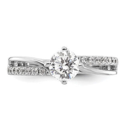 14k White Gold 3/7 Ct. Lab Grown Diamond VS/SI+ G+ Round Engagement Ring