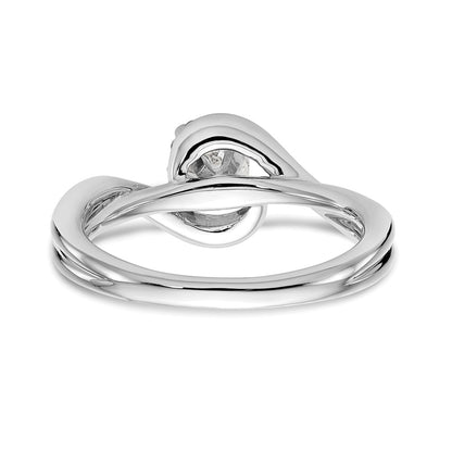 14k White Gold 1/10 Ct. Lab Grown Diamond VS/SI+ G+ Semi Mount Peg Set Engagement Ring