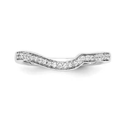 14k White Gold Two-Tone Rose and 1/8 Ct. Lab Grown Diamond VS/SI Complete Wedding Band
