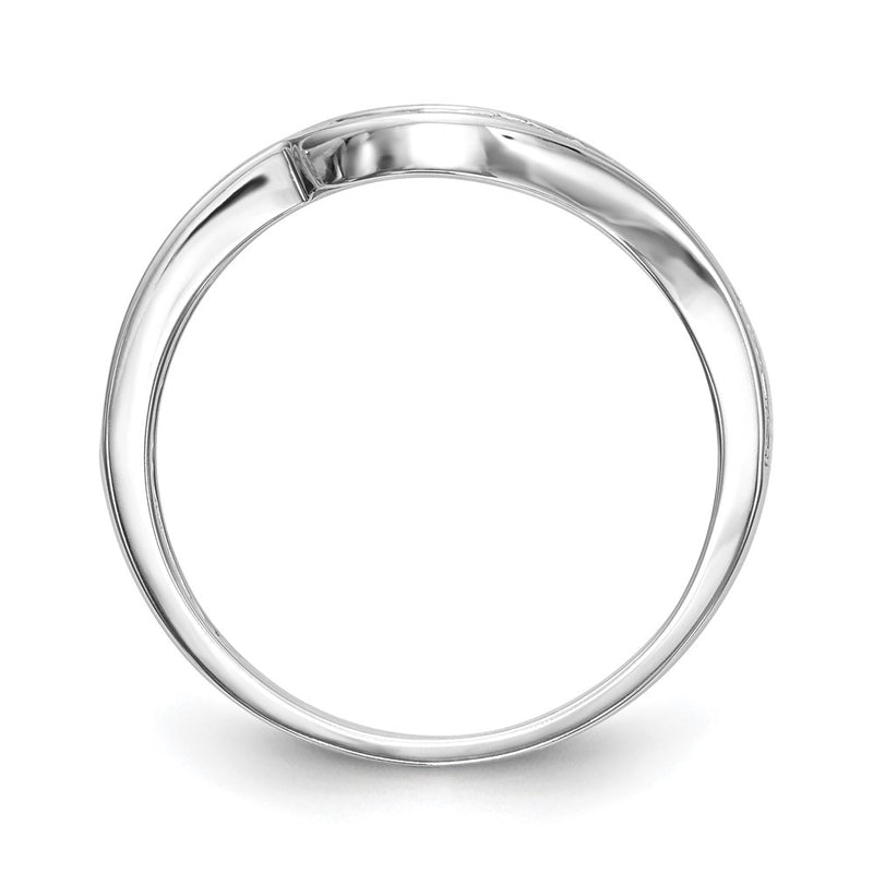 14k White Gold Two-Tone Rose and 1/5 Ct. Lab Grown Diamond VS/SI Wedding Band Ring