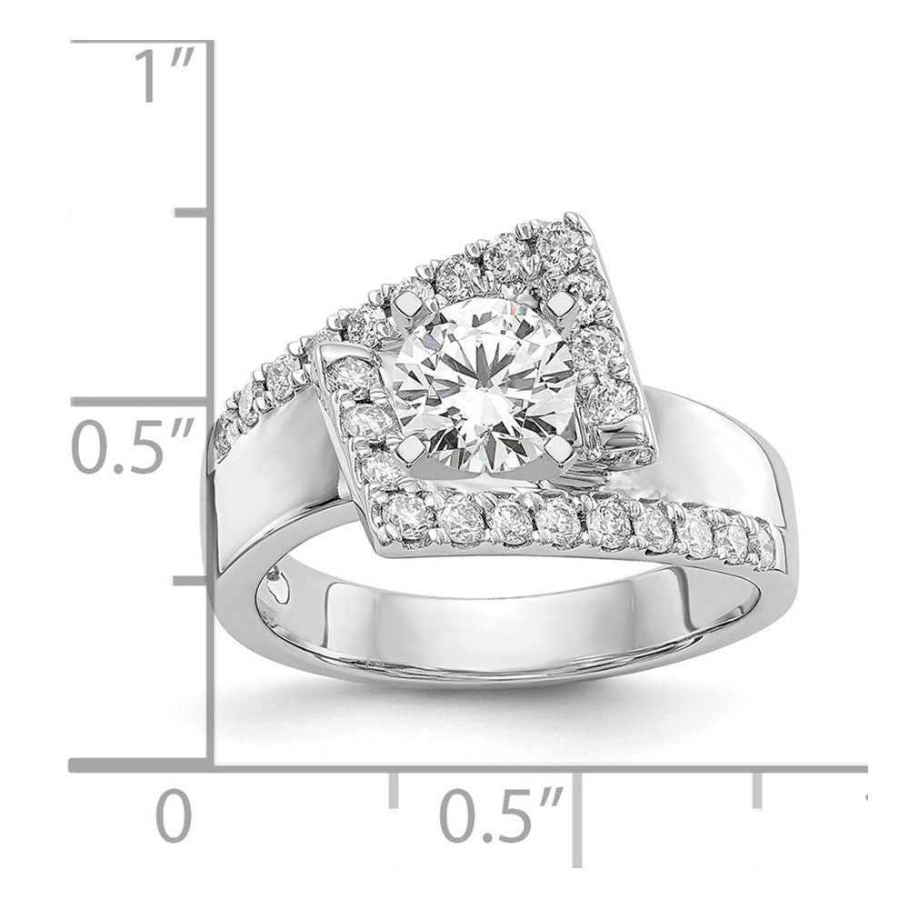 14k White Gold 1/2 Ct. Lab Grown Diamond VS/SI+ G+ Pet Set Engagement Ring