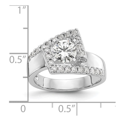 14k White Gold 1/2 Ct. Lab Grown Diamond VS/SI+ G+ Pet Set Engagement Ring