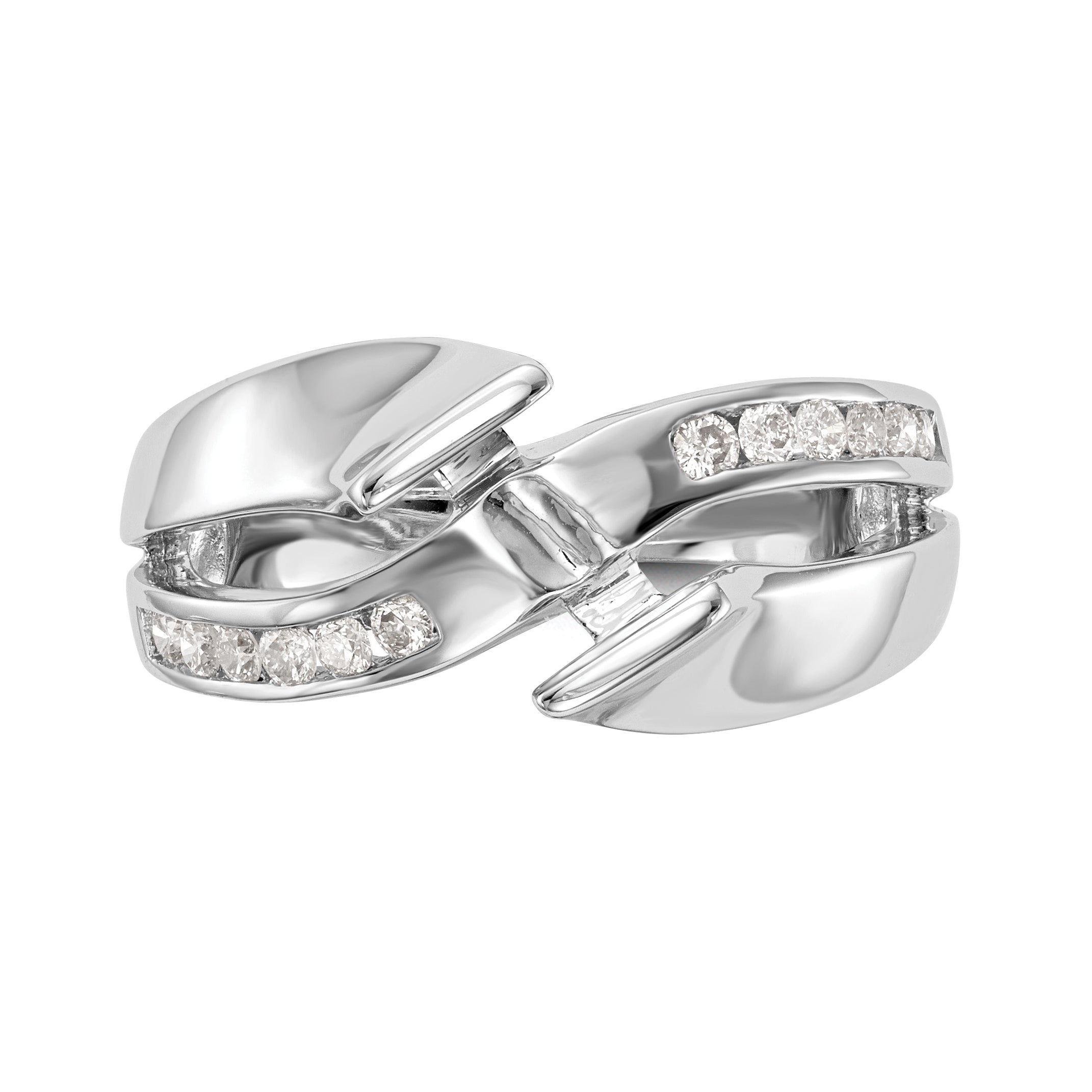 14k White Gold 1/5 Ct. Lab Grown Diamond VS/SI+ G+ Pet Set Engagement Ring