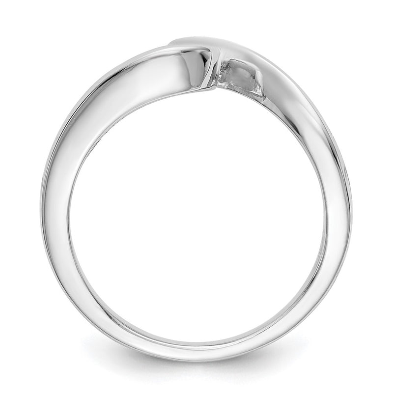 14kw Peg Set Simulated Diamond Engagement Ring