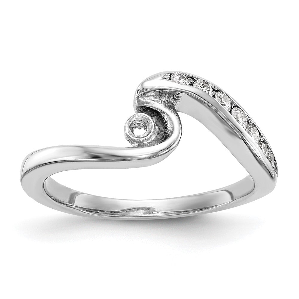 14kw Peg Set Simulated Diamond Engagement Ring