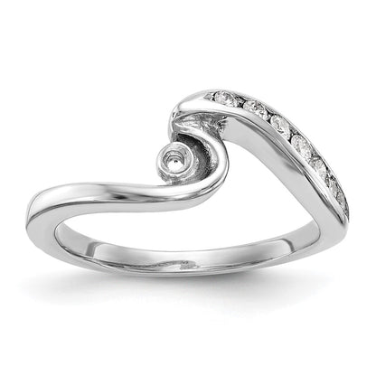 14kw Peg Set Simulated Diamond Engagement Ring