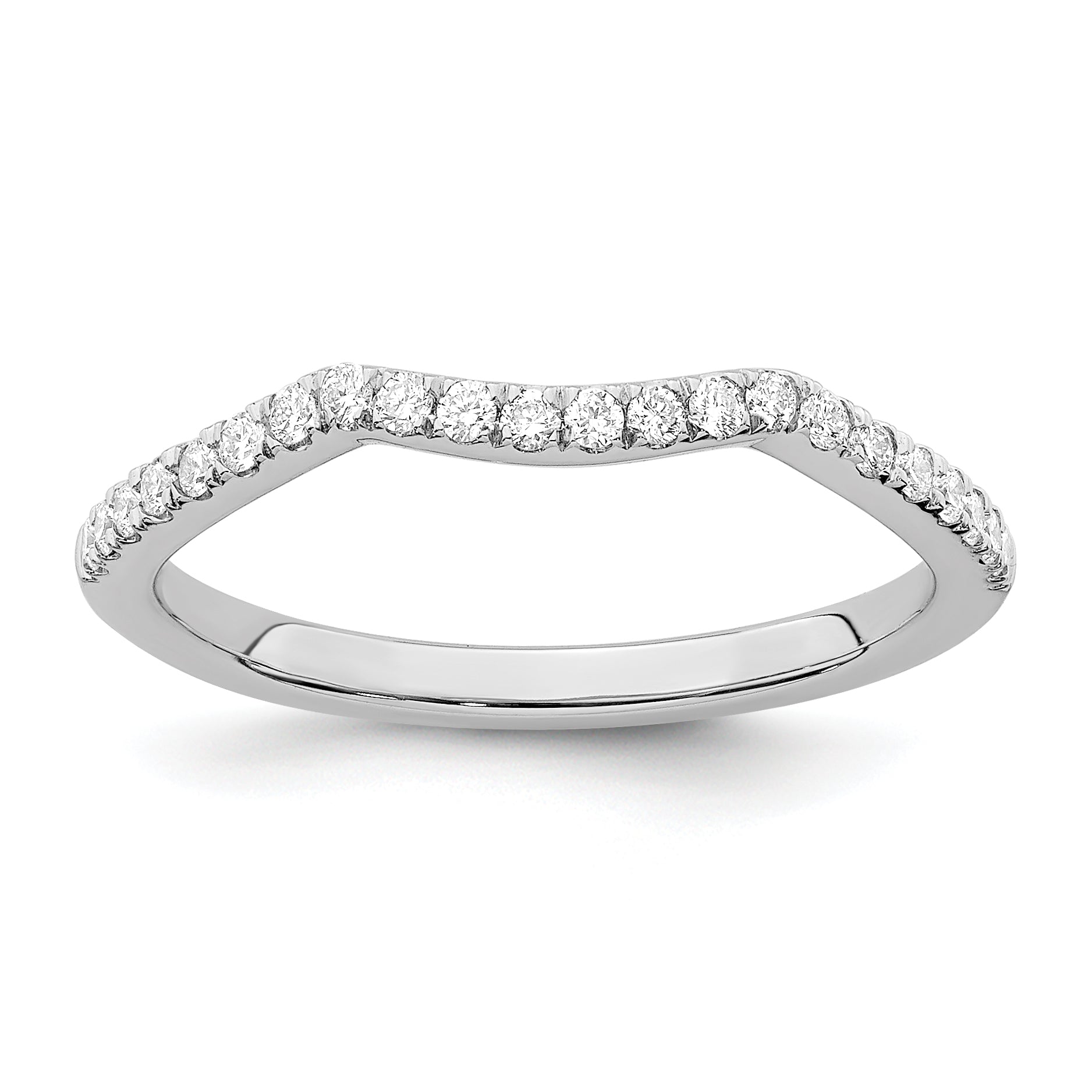 14K White Gold True Origin 1/5 Carat Lab Grown Diamond Vs/Si D E F Wedding Band
