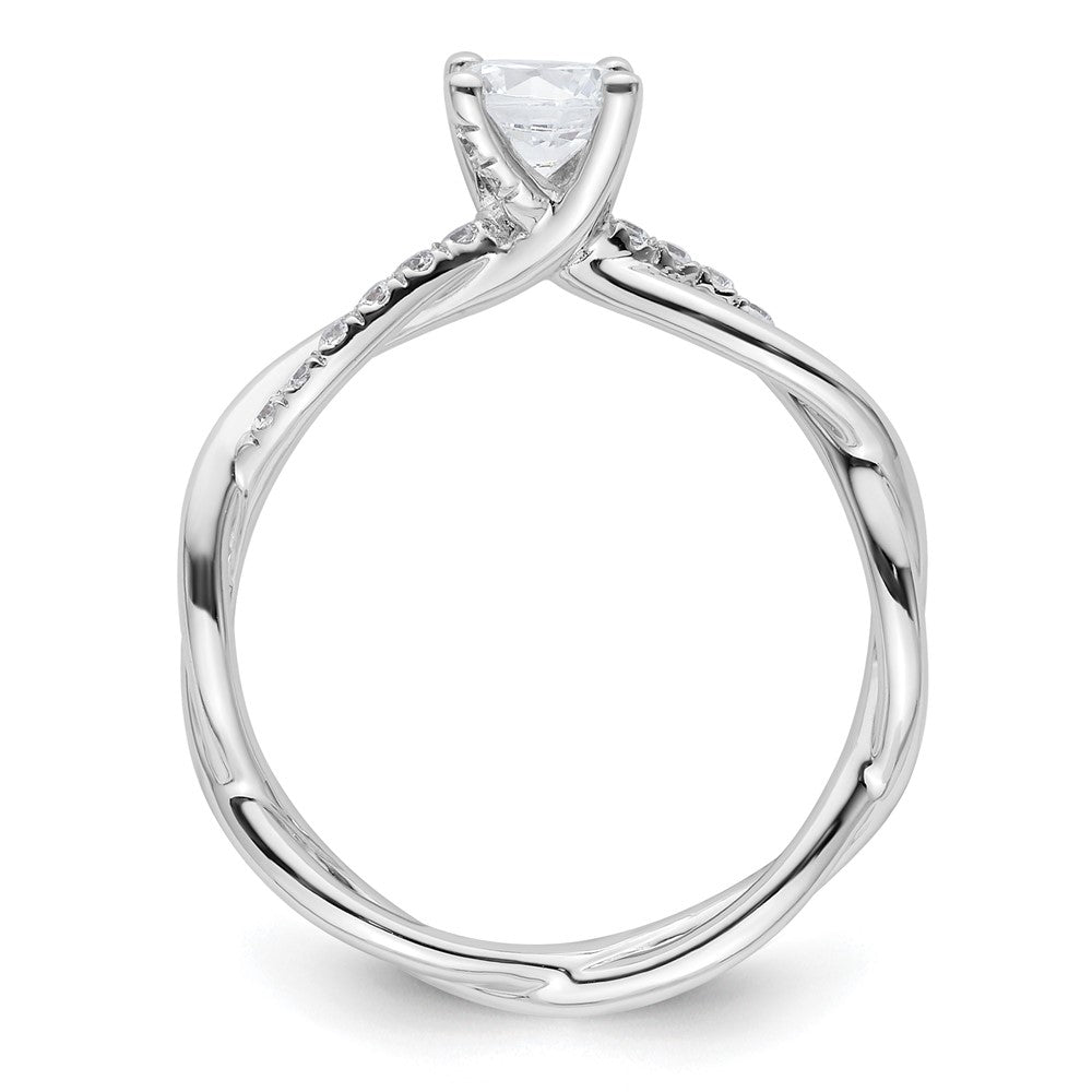 14k White Gold 5/8 Ct. Lab Grown Diamond VS/SI+ G+ Round Bypass Engagment Ring
