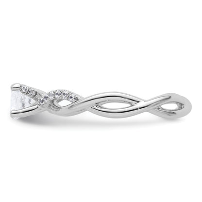 14k White Gold 5/8 Ct. Lab Grown Diamond VS/SI+ G+ Round Bypass Engagment Ring