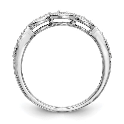 14K White Gold True Origin 1/4 Carat Lab Grown Diamond Vs D E F Wedding Band