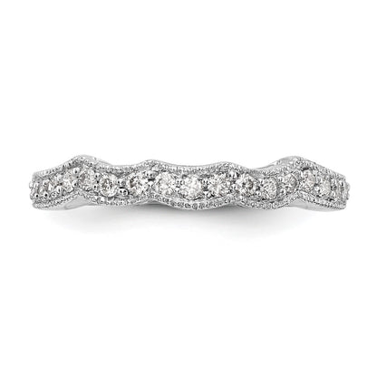14K White Gold True Origin 1/4 Carat Lab Grown Diamond Vs D E F Wedding Band
