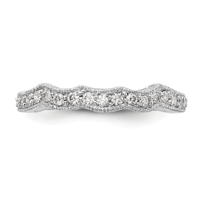14K White Gold True Origin 1/4 Carat Lab Grown Diamond Vs D E F Wedding Band