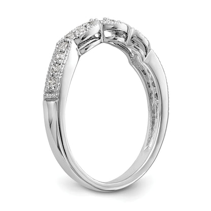 14K White Gold True Origin 1/4 Carat Lab Grown Diamond Vs D E F Wedding Band