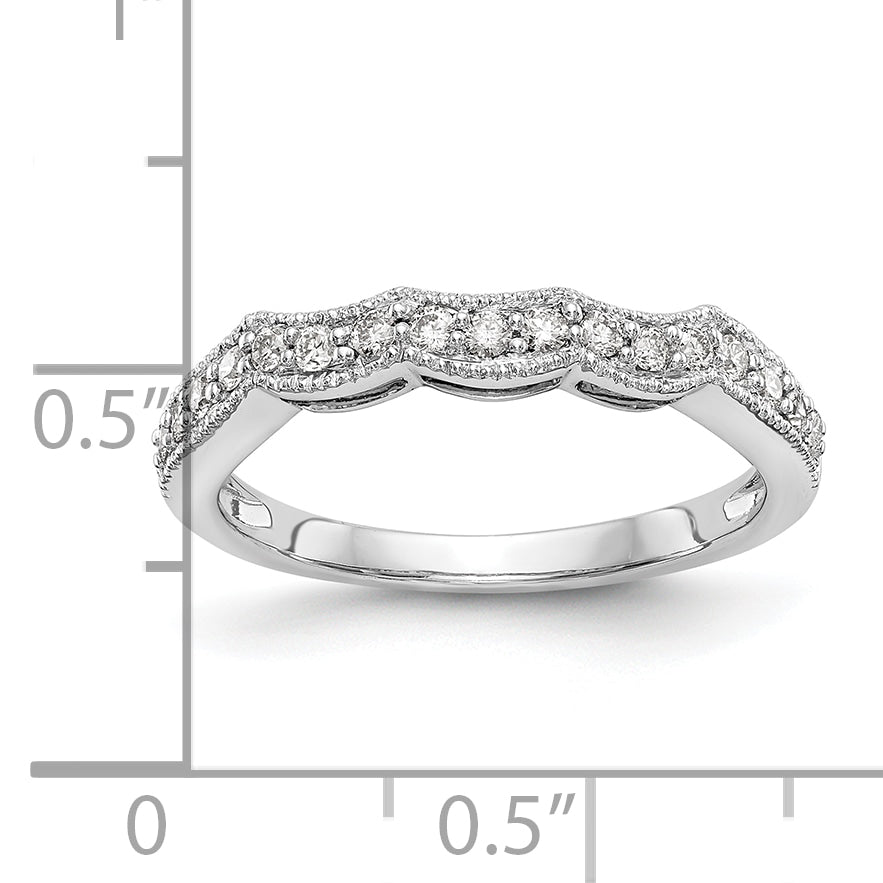 14K White Gold True Origin 1/4 Carat Lab Grown Diamond Vs D E F Wedding Band