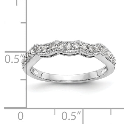 14K White Gold True Origin 1/4 Carat Lab Grown Diamond Vs D E F Wedding Band