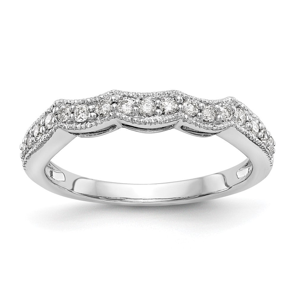 14K White Gold True Origin 1/4 Carat Lab Grown Diamond Vs D E F Wedding Band