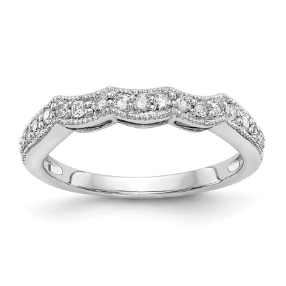 14K White Gold True Origin 1/4 Carat Lab Grown Diamond Vs D E F Wedding Band