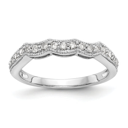 14K White Gold True Origin 1/4 Carat Lab Grown Diamond Vs D E F Wedding Band