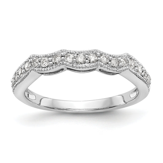 14K White Gold True Origin 1/4 Carat Lab Grown Diamond Vs D E F Wedding Band