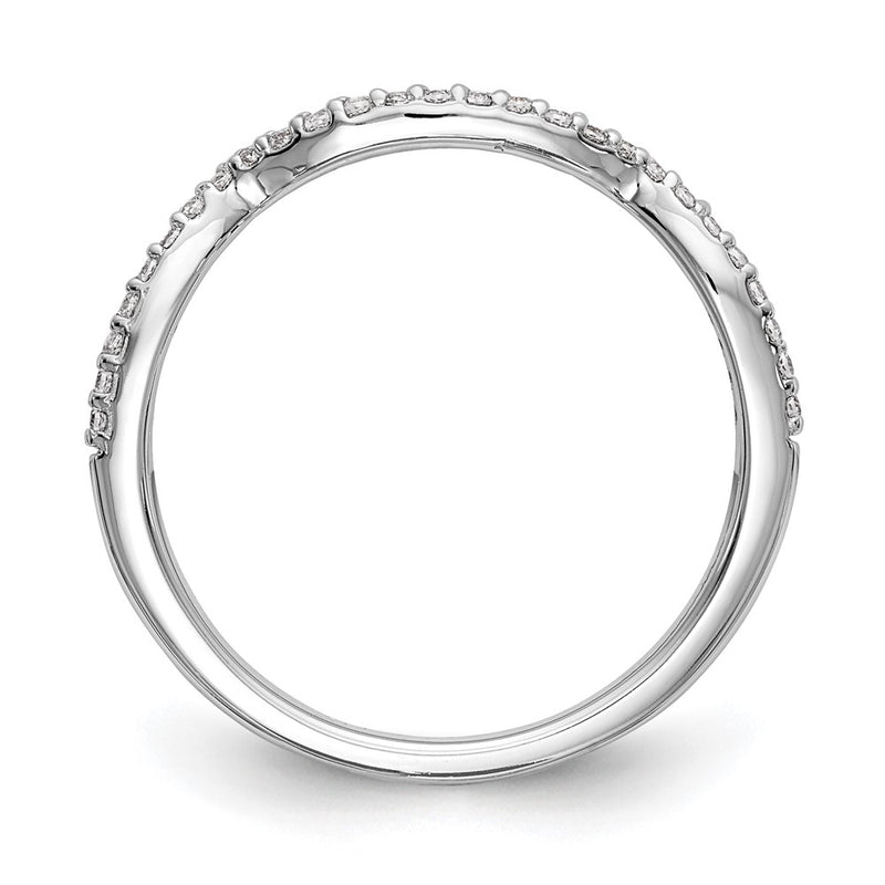 14k White Gold Real Diamond Wedding Band