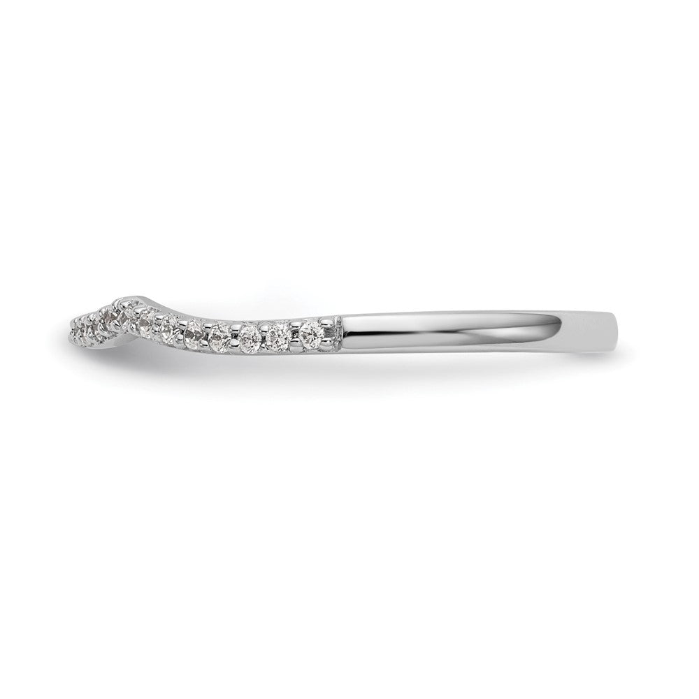 14k White Gold Real Diamond Wedding Band