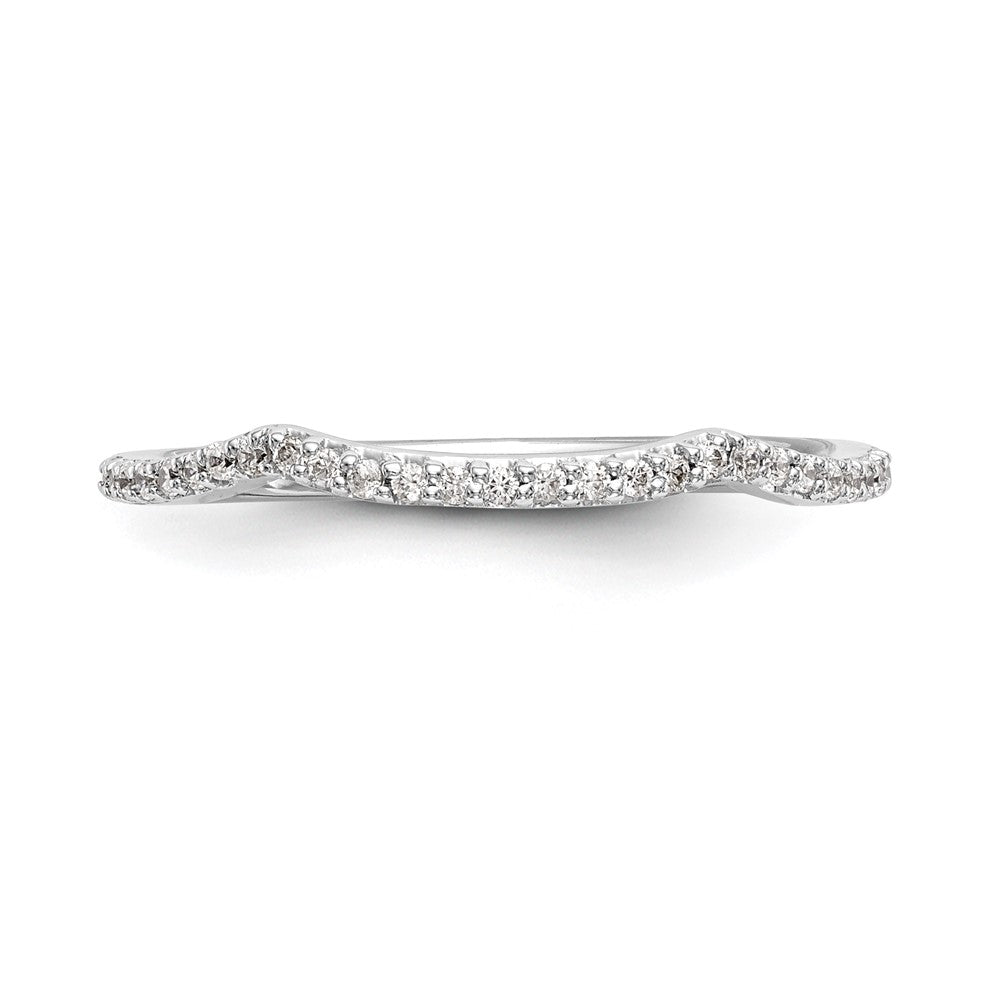 14k White Gold Real Diamond Wedding Band
