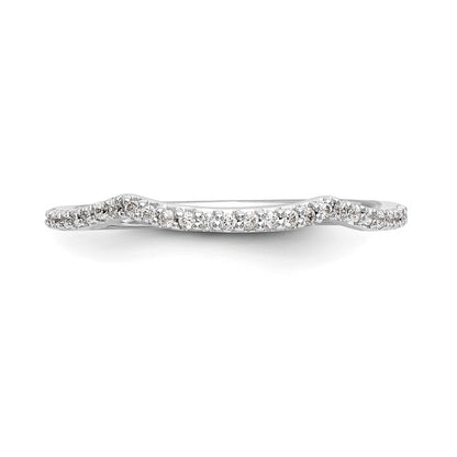14k White Gold Real Diamond Wedding Band