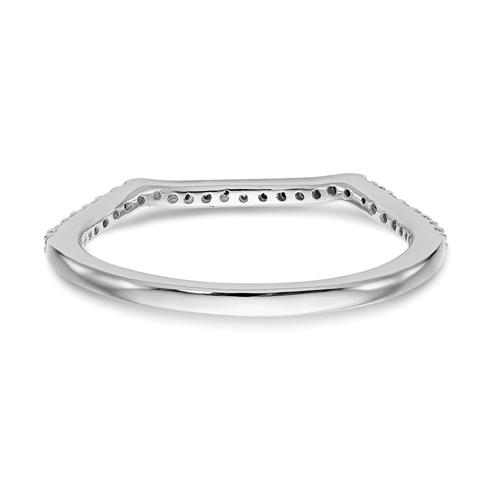 14k White Gold Real Diamond Wedding Band