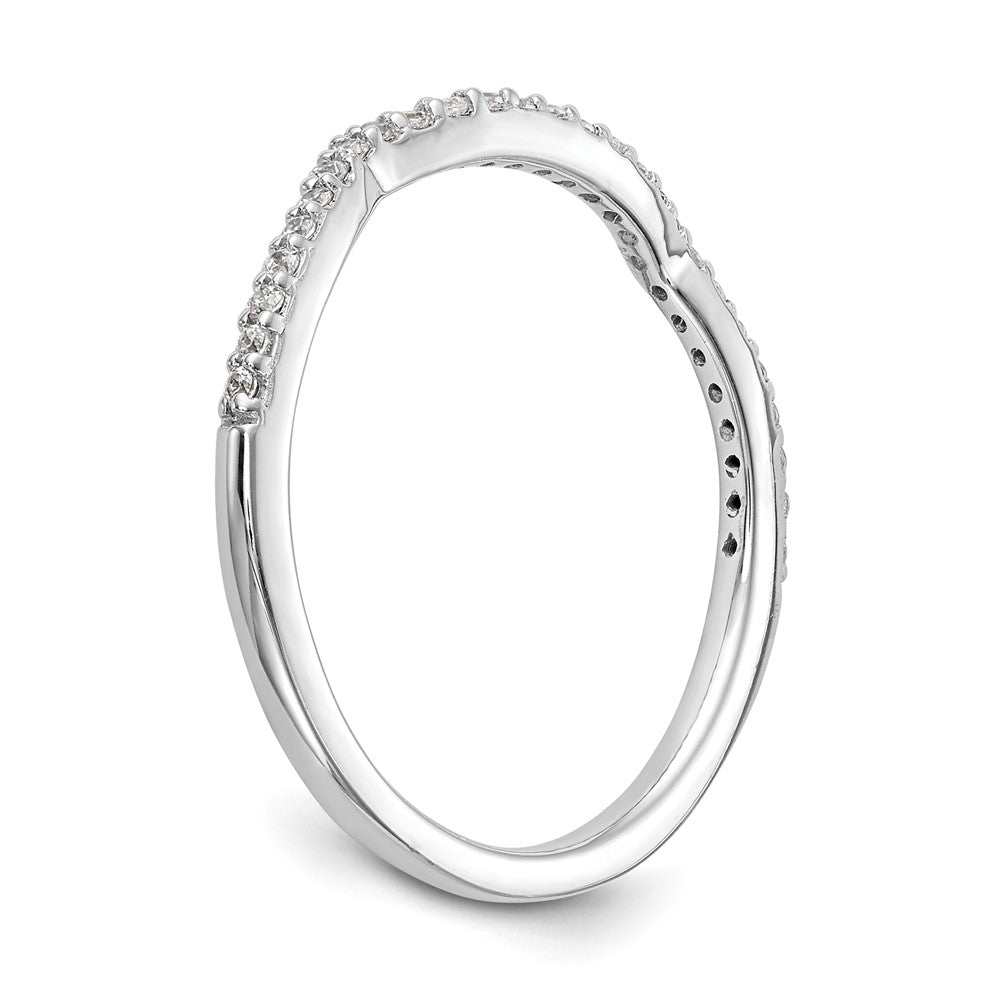 14k White Gold Real Diamond Wedding Band