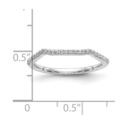 14k White Gold Real Diamond Wedding Band