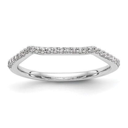 14k White Gold Real Diamond Wedding Band