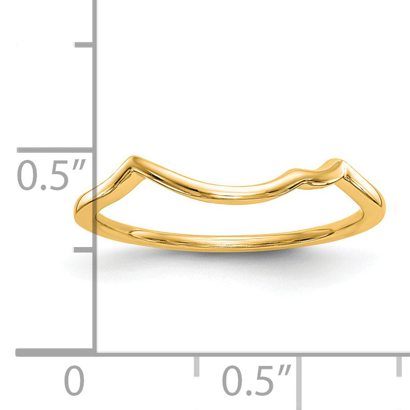 10K Yellow Gold 10Kt Countour Wedding Band