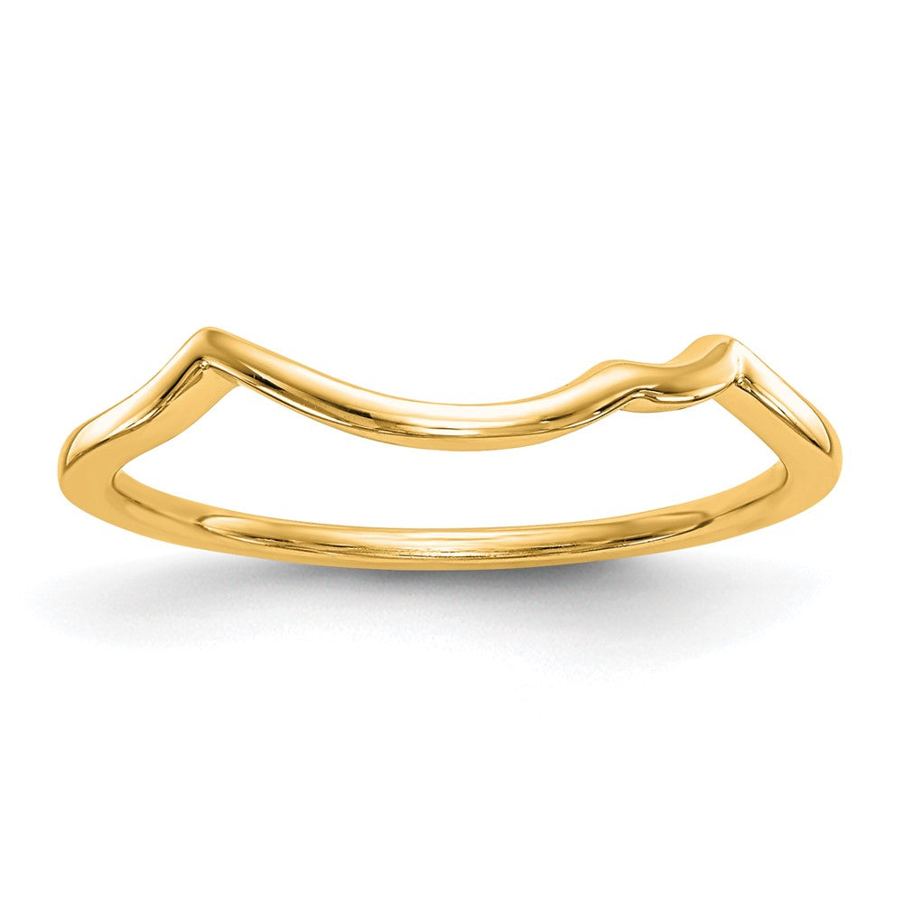 14K Yellow Gold Countour Wedding Band