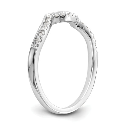 14k White Gold 1/8 Ct. Lab Grown Diamond VS/SI+ G+ Wedding Band Ring
