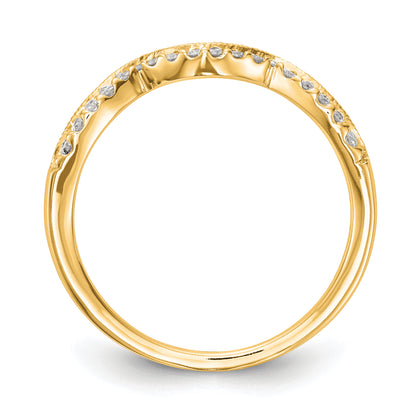14K Yellow Gold Diamond Wedding Band