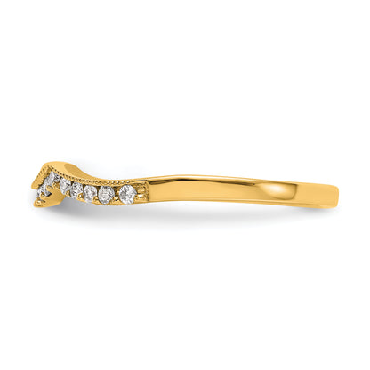 14K Yellow Gold Diamond Wedding Band