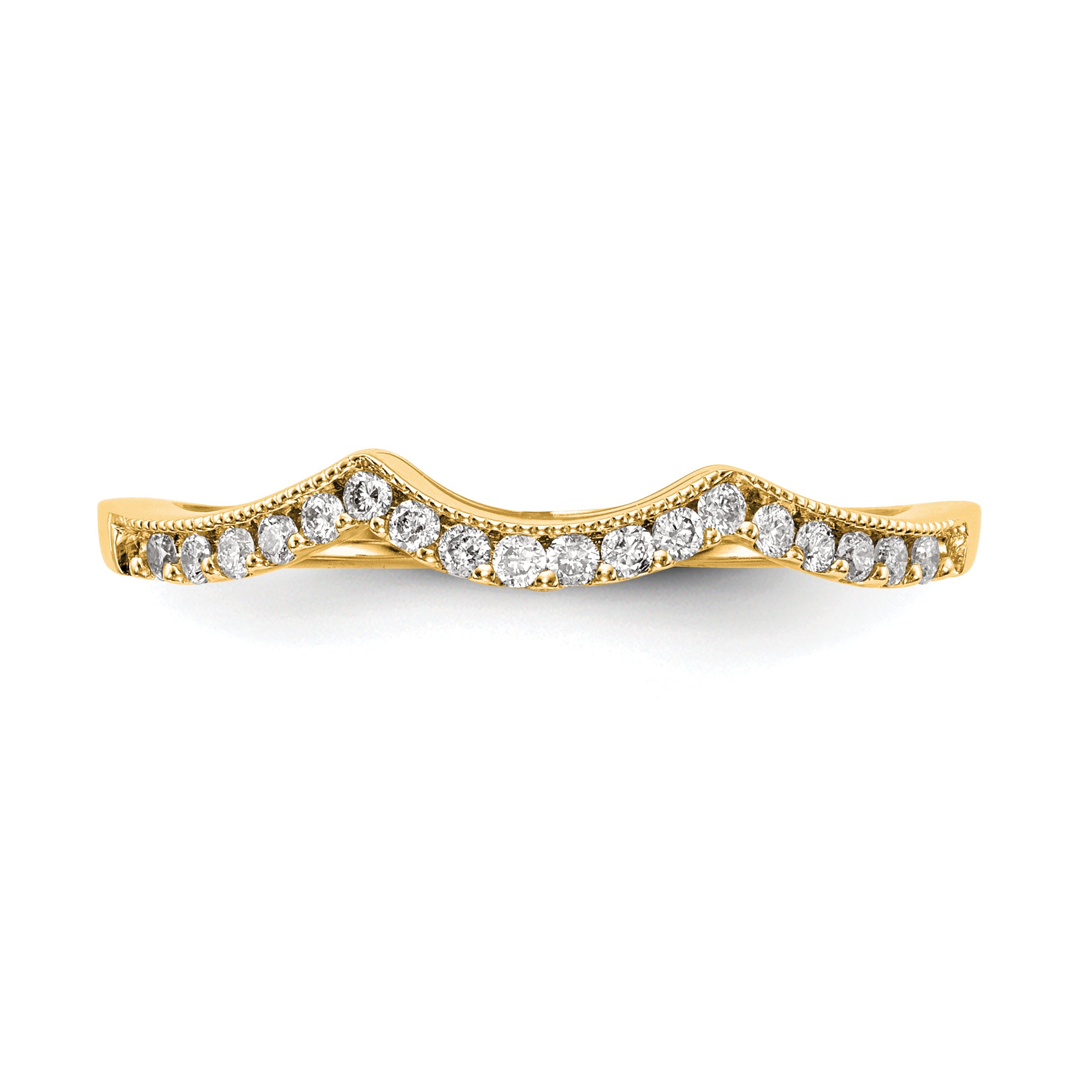 14K Yellow Gold Diamond Wedding Band
