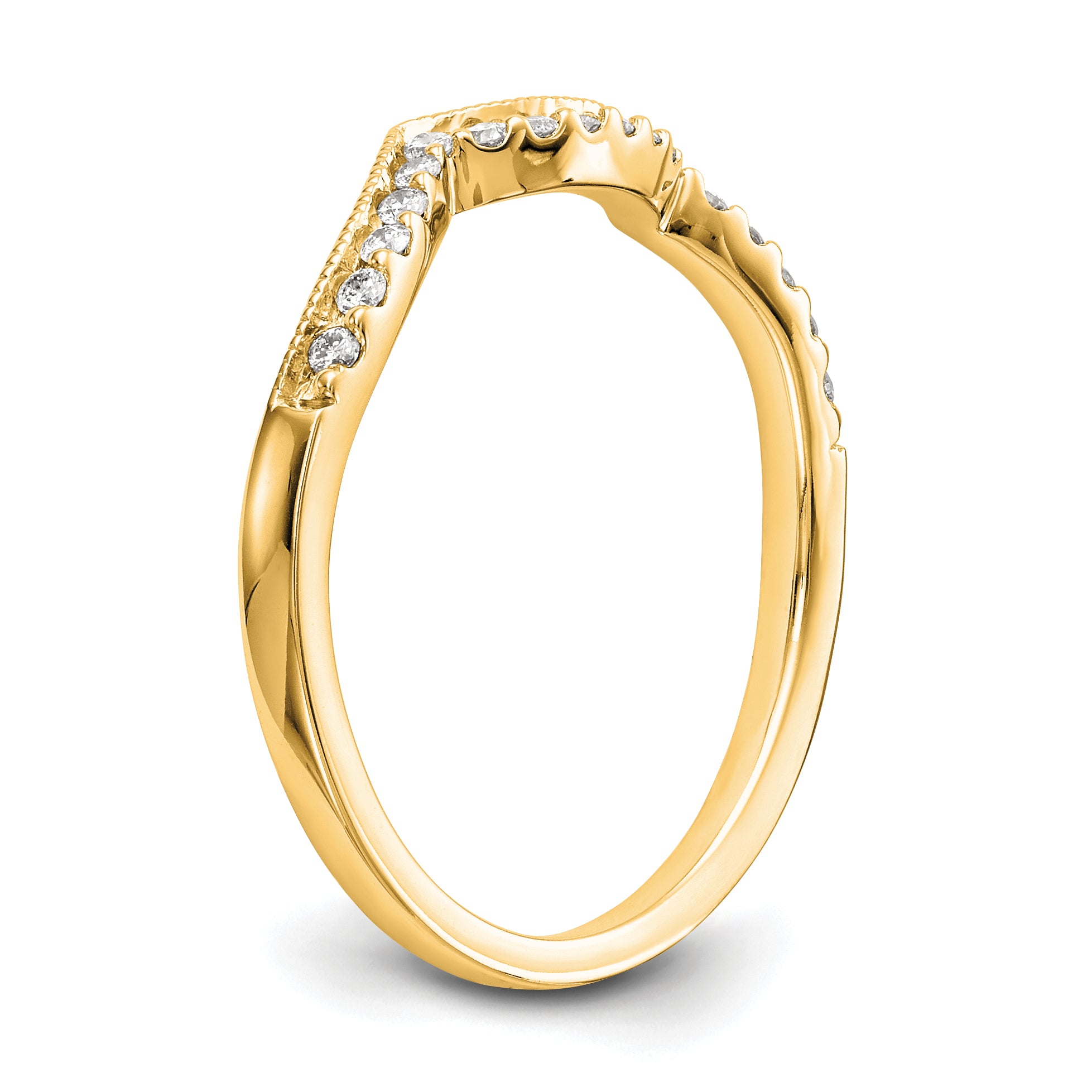 14K Yellow Gold Diamond Wedding Band