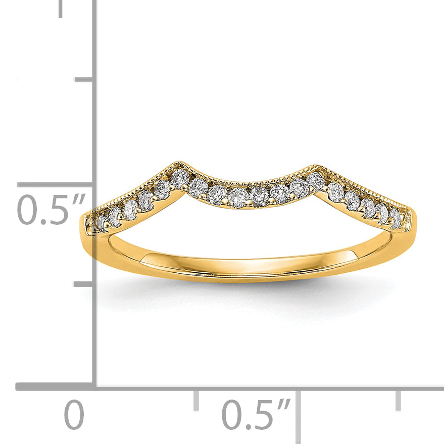 14K Yellow Gold Diamond Wedding Band