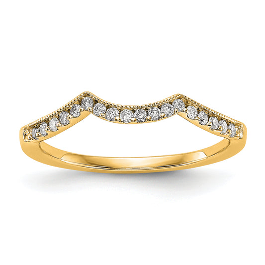 14K Yellow Gold Diamond Wedding Band