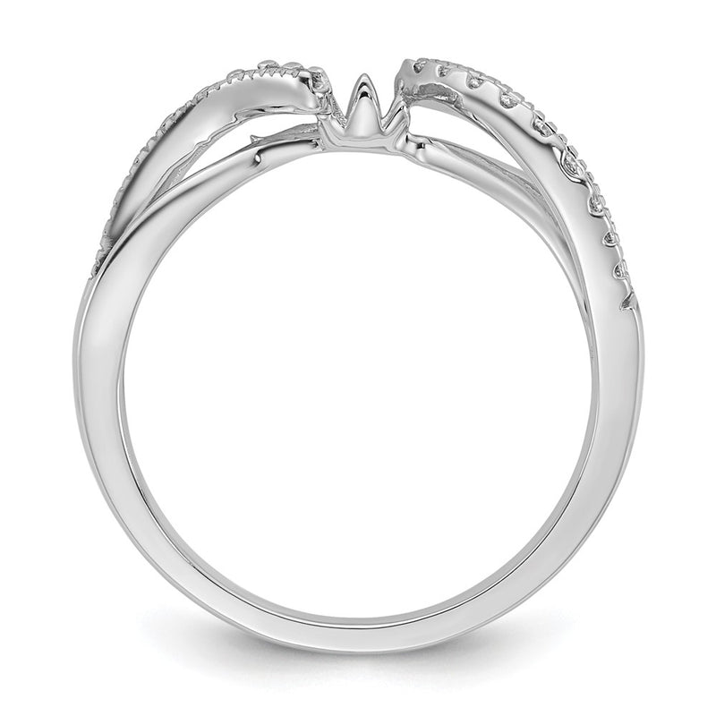 14k White Gold 1/6 Ct. Lab Grown Diamond VS/SI+ G+ Peg Set Engagment Ring