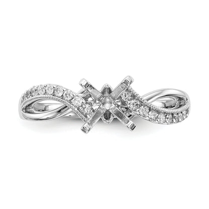 14k White Gold 1/6 Ct. Lab Grown Diamond VS/SI+ G+ Peg Set Engagment Ring