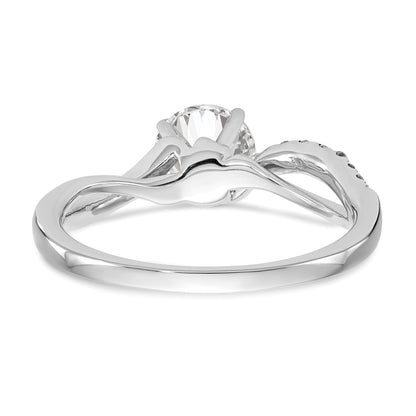 14k White Gold 1/6 Ct. Lab Grown Diamond VS/SI+ G+ Peg Set Engagment Ring