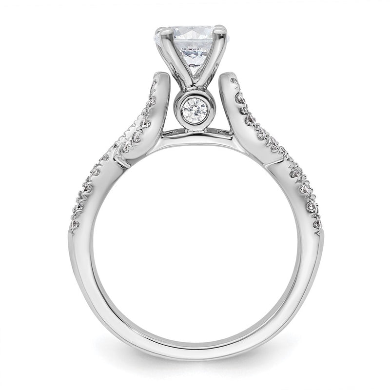14k White Gold Simulated Diamond Infinity Engagement Ring