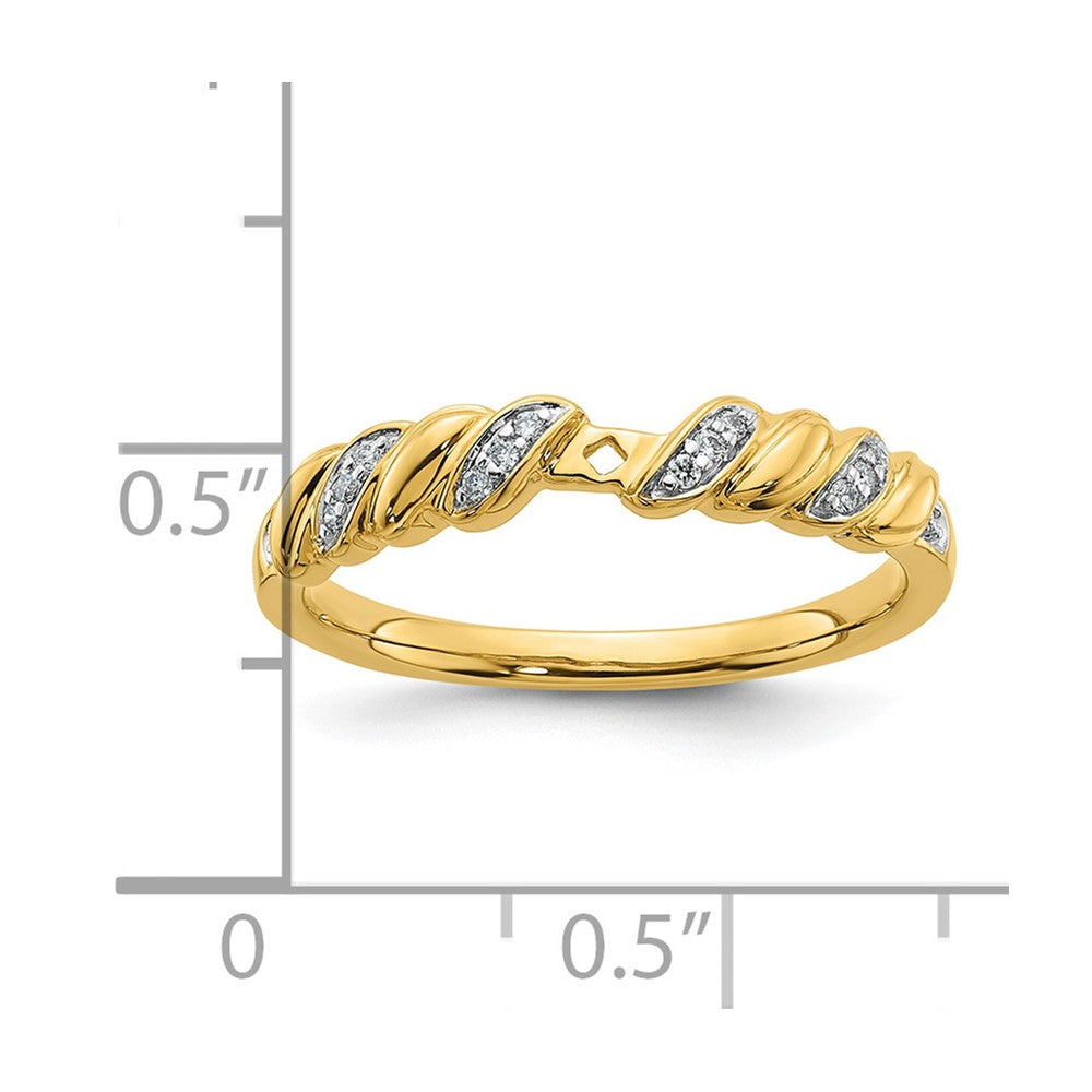 14k Peg Set Simulated Diamond Criss Cross Engagement Ring