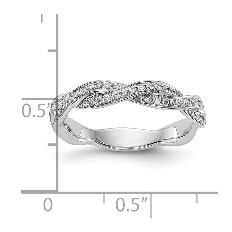 14K White Gold Wedding Band Ring