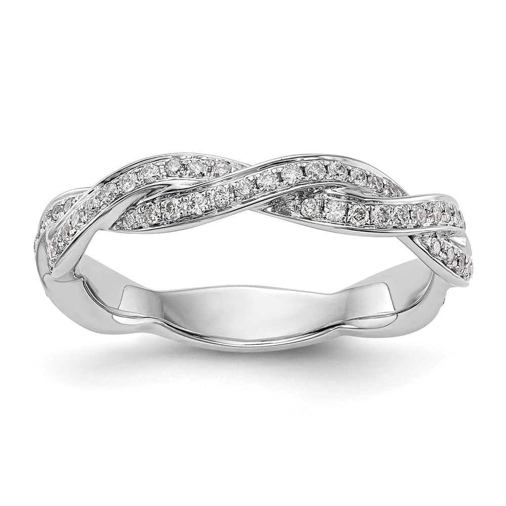 14K White Gold Wedding Band Ring