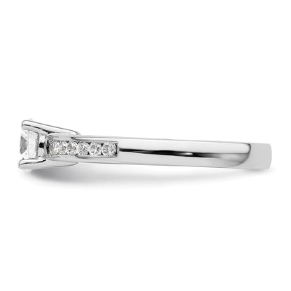 14K White Gold Simulated Diamond Engagement Ring