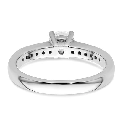 14K White Gold Simulated Diamond Engagement Ring